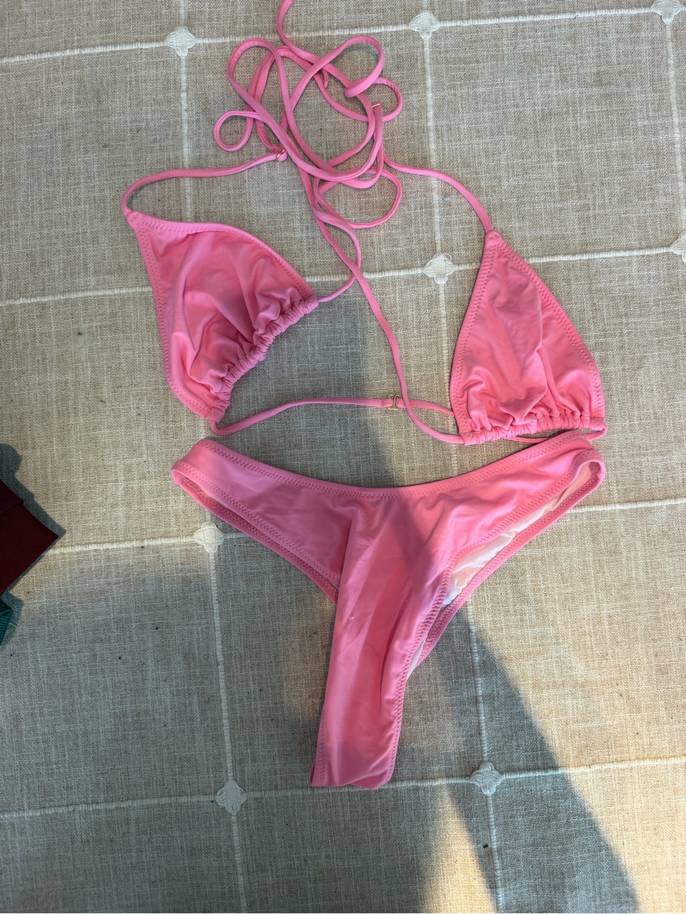 BLACKBOUGH SWIM BIKINI TOP IN HOT PINK M